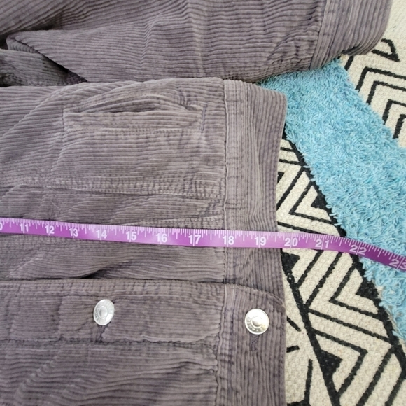 AE GRAY CORDUROY SHERPA LINED BUTTON UP JACKET, SZ XS - Picture 12 of 12